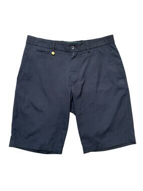 Golfino Shorts Mens *32 Navy Performance Golf Chino Slash Pocket Walking Travel